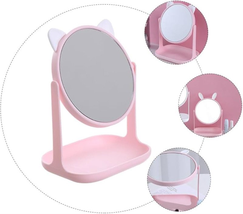Miroir de Maquillage Forme Oreille de Chat _ BH80584